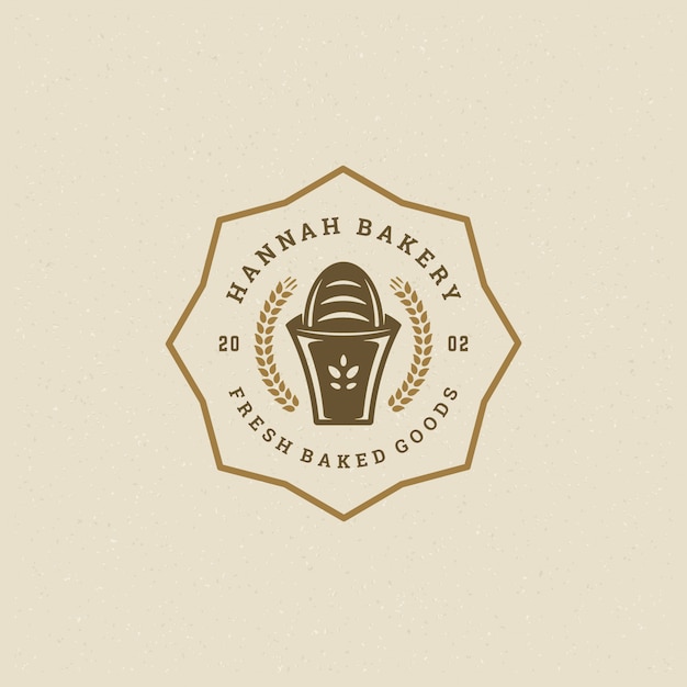 Vector bakery badge retro