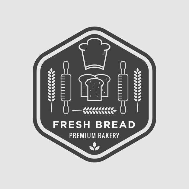 Bakery badge vector logo icon illustration