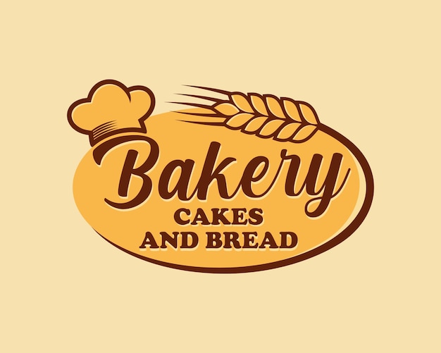 Bakery bread and cakes design logo