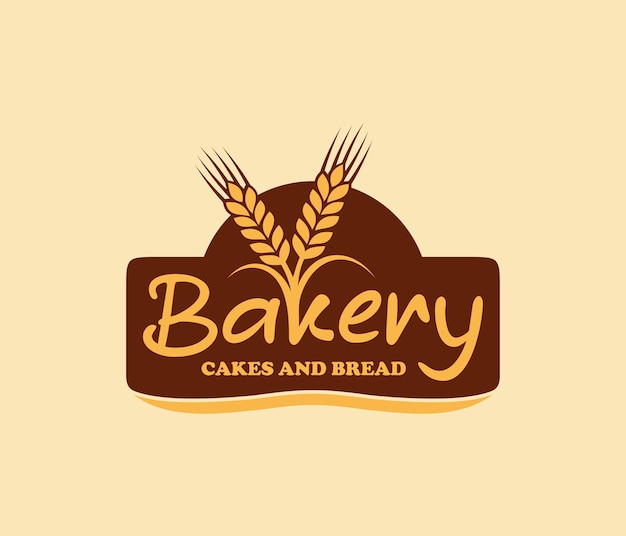 Bakery bread and cakes design logo