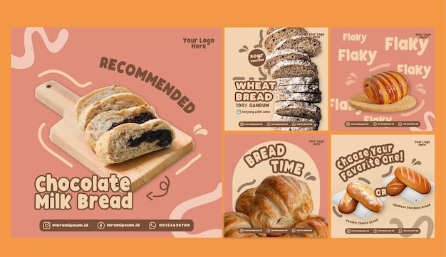 Bakery Bread Instagram Feed Post Template