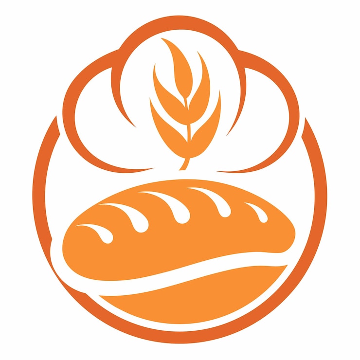 Vector bakery bread logo design concept