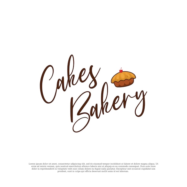 Bakery and bread logo labels design for sweets cake restaurant bake shop Vector illustration All types used free commercial font