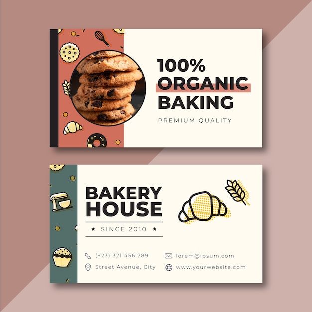 bakery business card design template