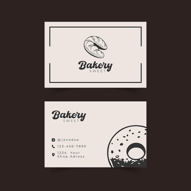 bakery business card design template