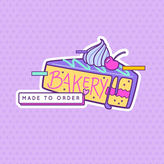 Vector bakery cake logo