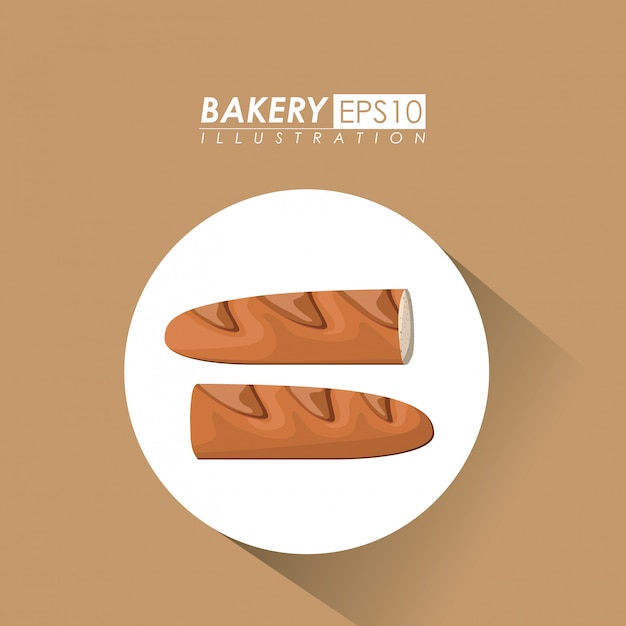 Bakery design over brown background vector illustration