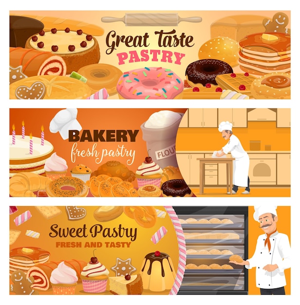 Bakery desserts pastry cakes and sweets