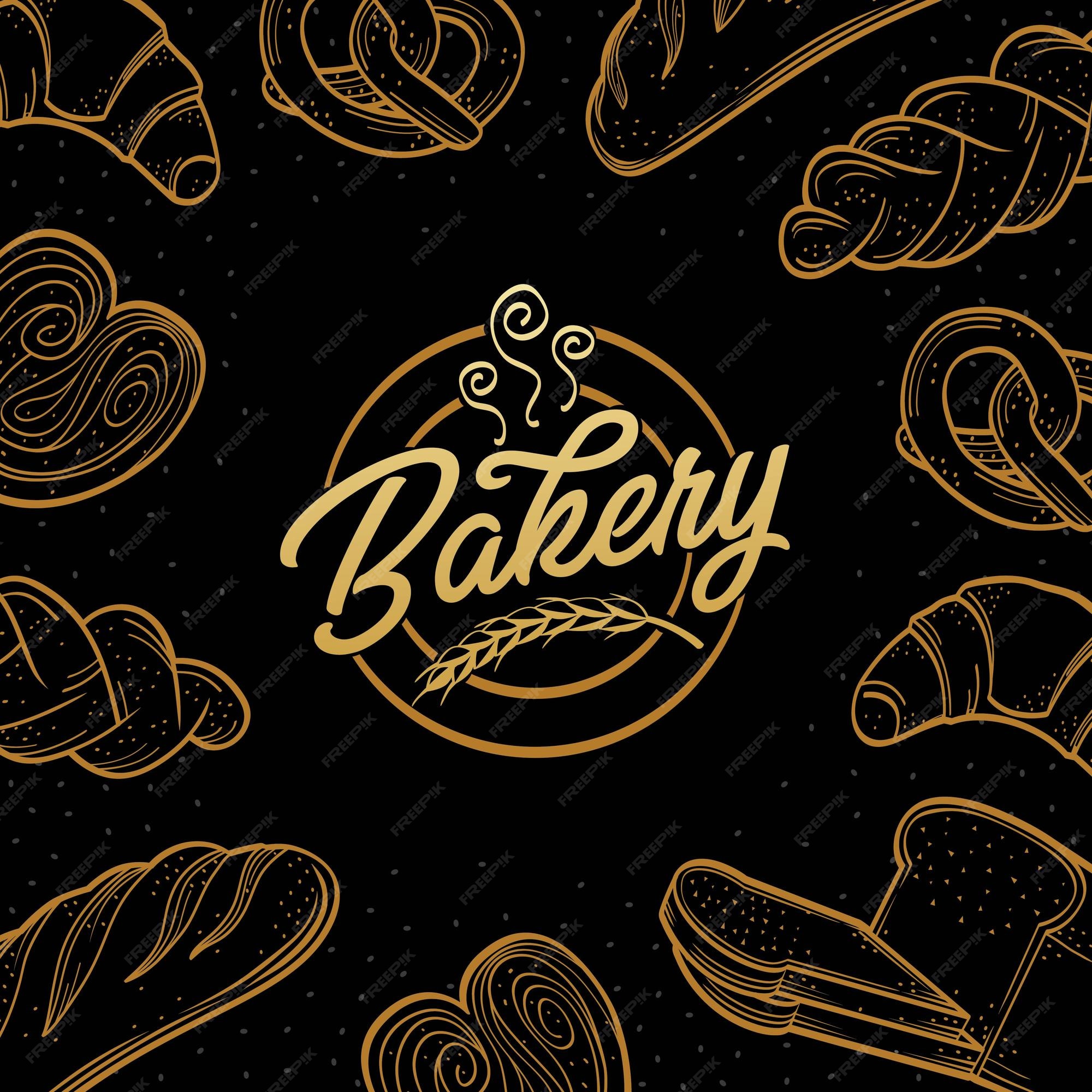 Premium Vector | Bakery display and black background design