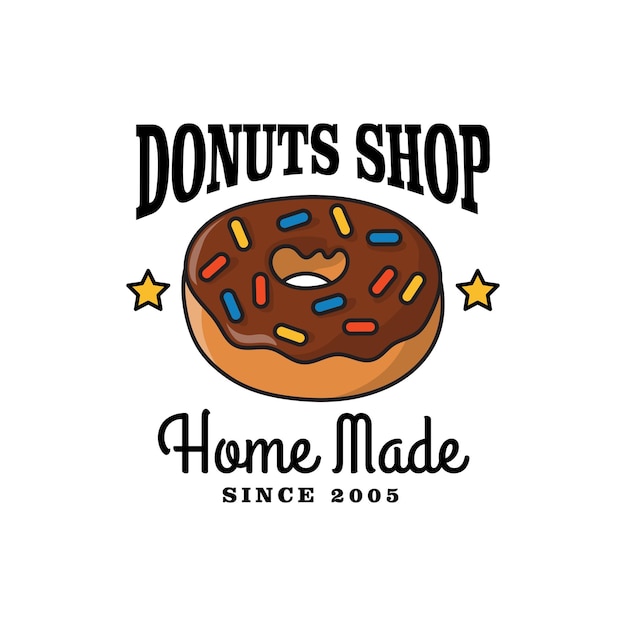 Bakery Donuts Shop Homemade Logo Set