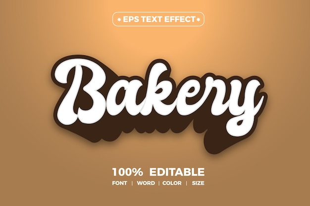 Bakery Editable Text Effect