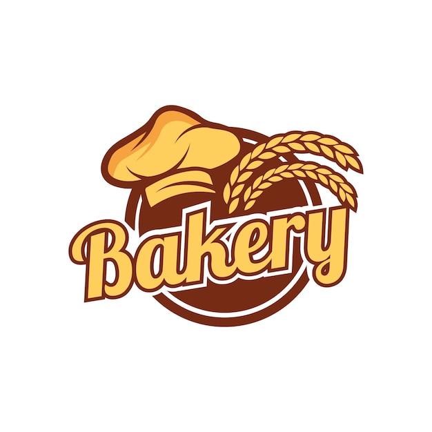 Bakery emblem design on white background