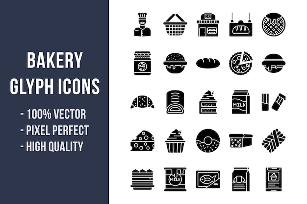 Bakery Glyph Icons