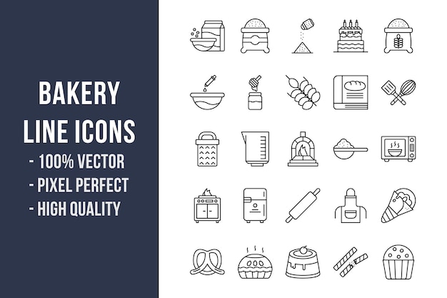 Vector bakery icons