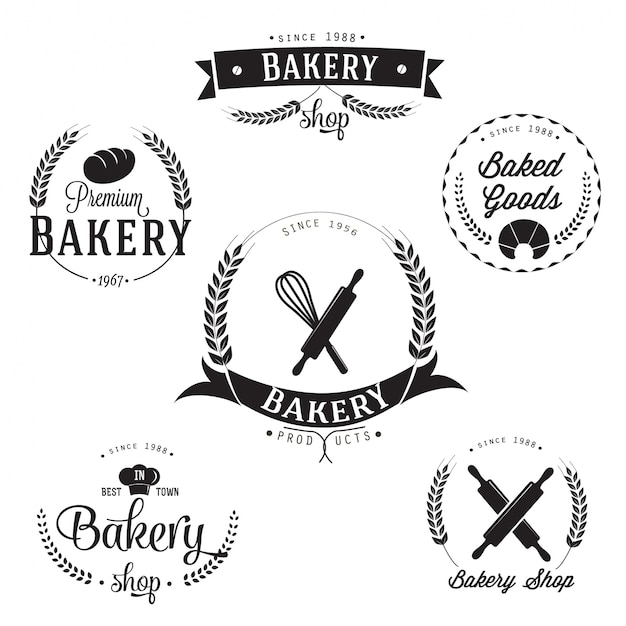 Vector bakery label design