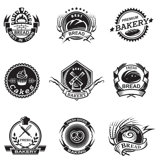 bakery labels set