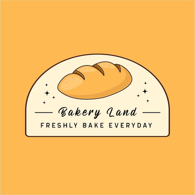 Bakery Land Logo Badge Concept