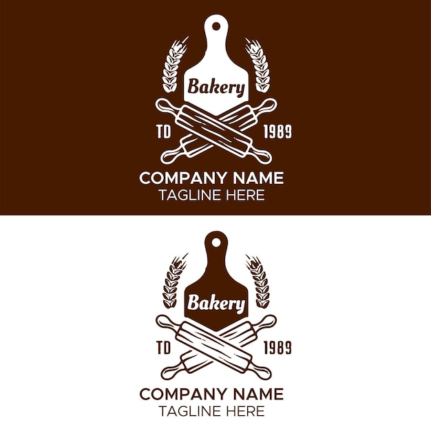 Vector bakery logo design template