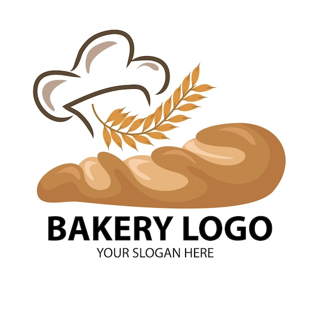 Bakery logo design with toque on cookies vector illustration