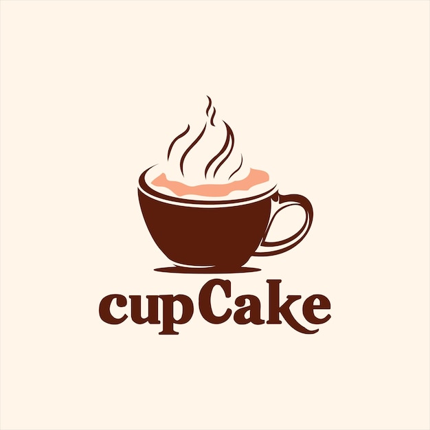 Bakery logo design with whipped cream on a cup