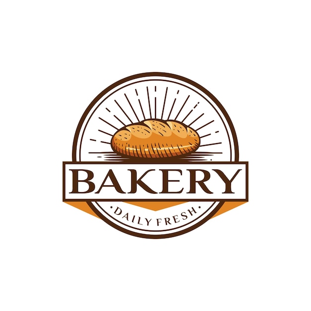Vettore design del logo della panetteria