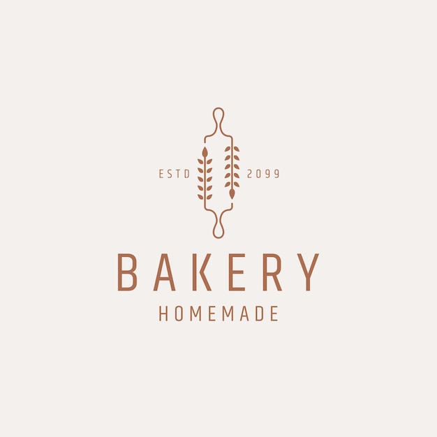 Bakery logo icon design template flat vector