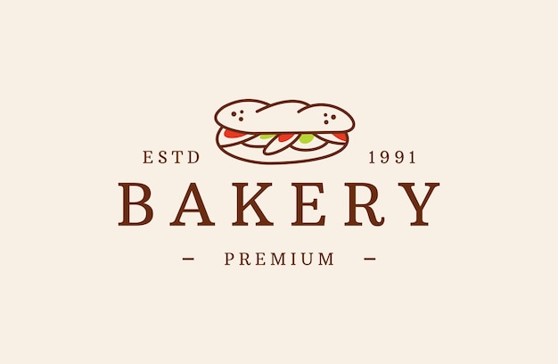 Bakery logo icon design template vector illustration