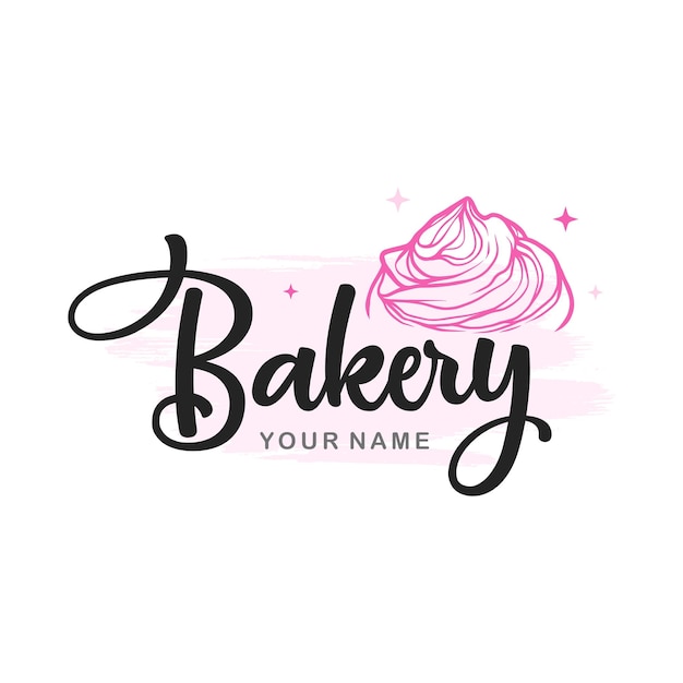 Bakery logo template in simple style