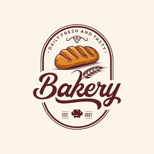 Modello logo panetteria baker