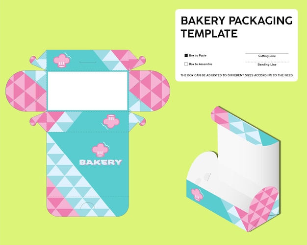 Vector bakery packaging template