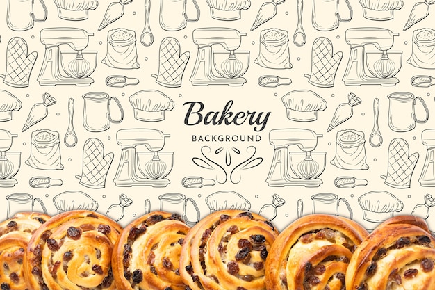 Vector bakery pattern background