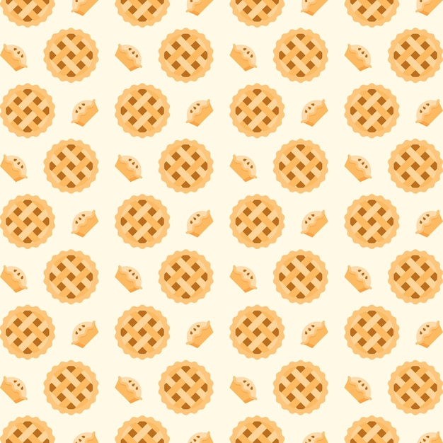 Vector bakery pie vector design repeating pattern vector illustration background