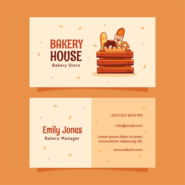 Bakery  products  horizontal business card