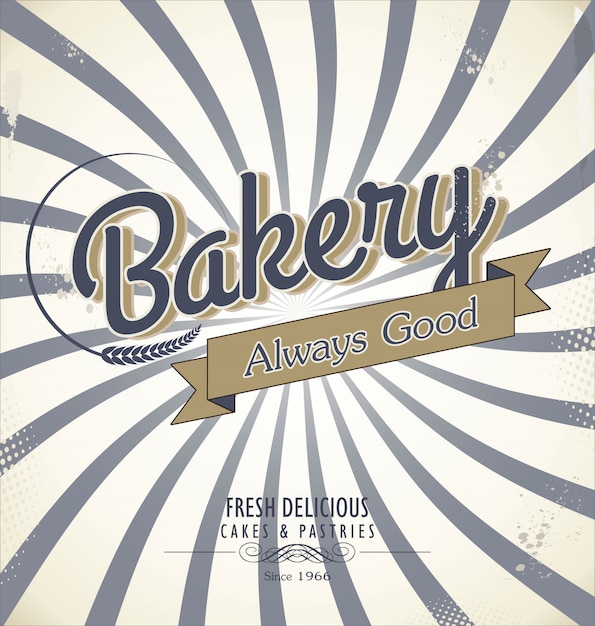 Vector bakery retro background