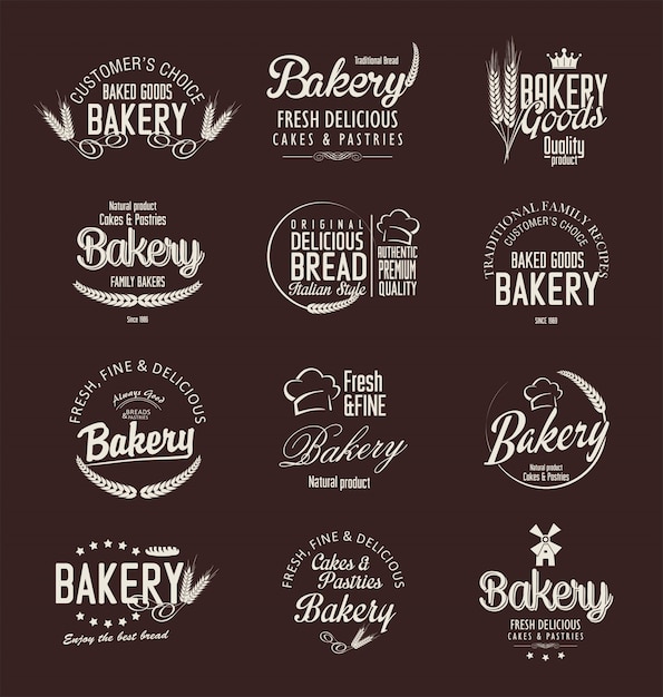 Bakery retro labels