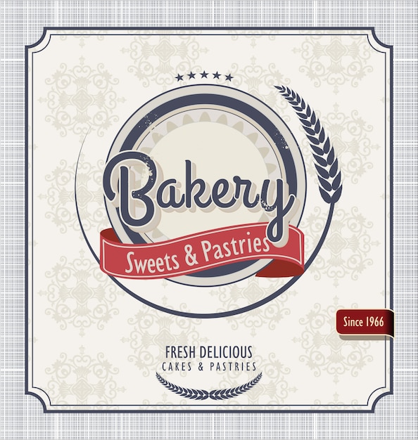 Vector bakery retro poster