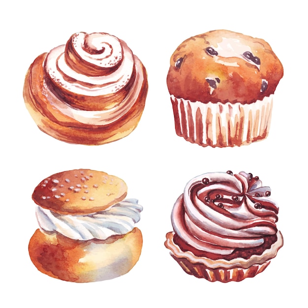 Bakery set Watercolor clipart