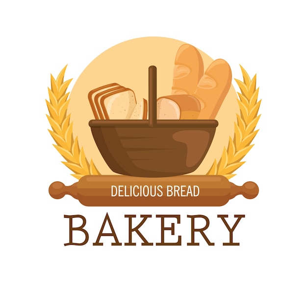 Bakery shop label icon