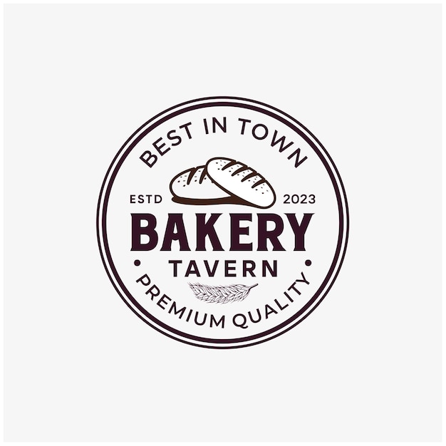 Vector bakery shop label stamp logo design