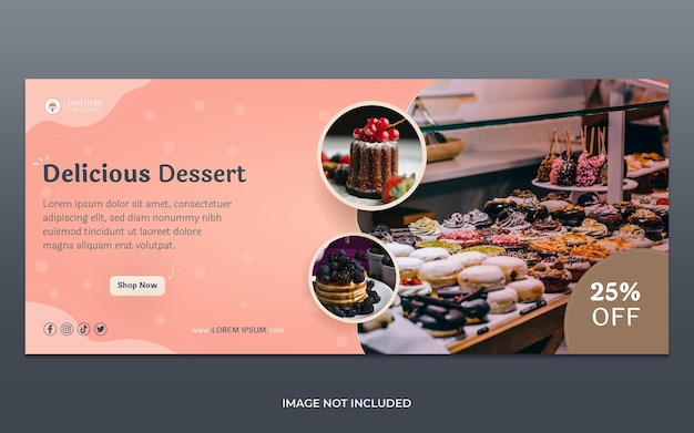 Vector bakery shop landing page template