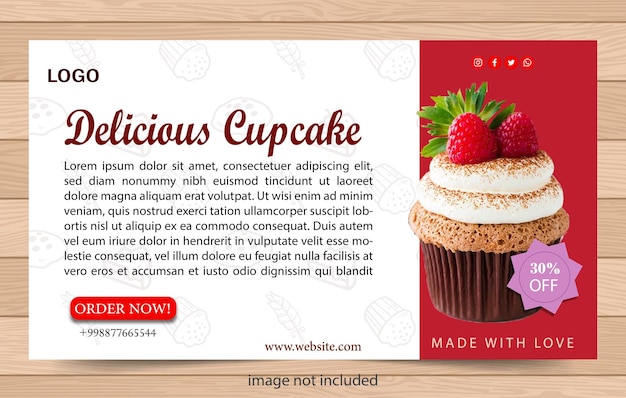 bakery shop poster design banner template for digital marketing