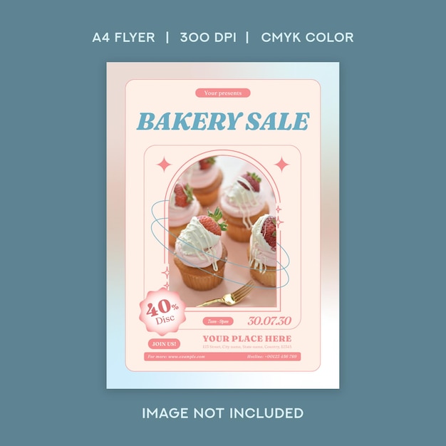 bakery shop sale flyer