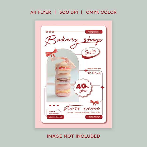 bakery shop sale flyer