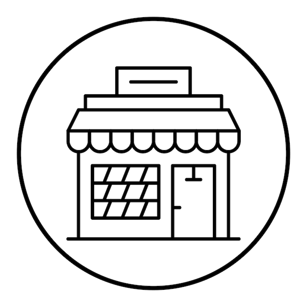 Vector bakery shop vector icon can be used for shops and stores iconset