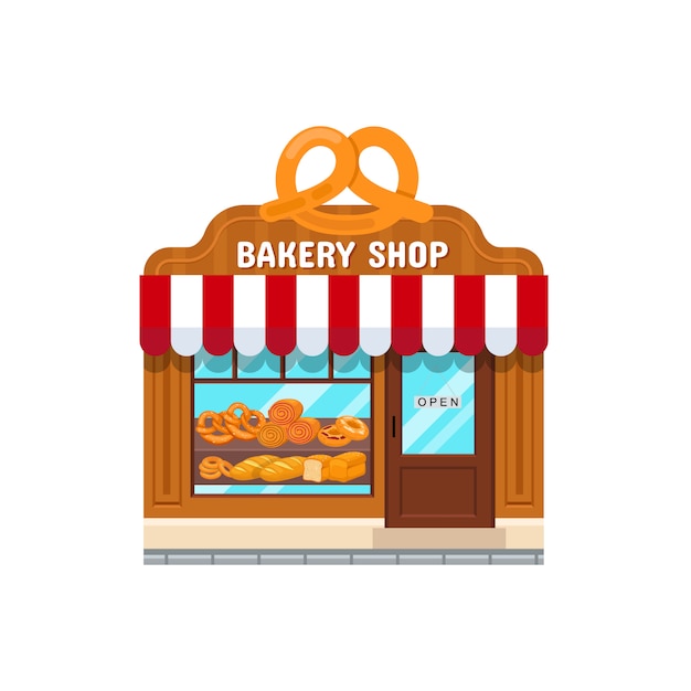 Bakery store in flat style