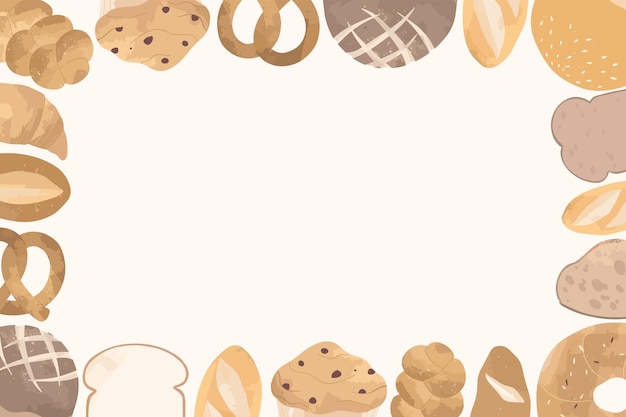 Bakery sweet food frame background