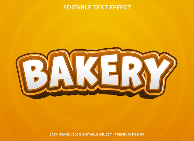 bakery text effect template use for business logo and brand