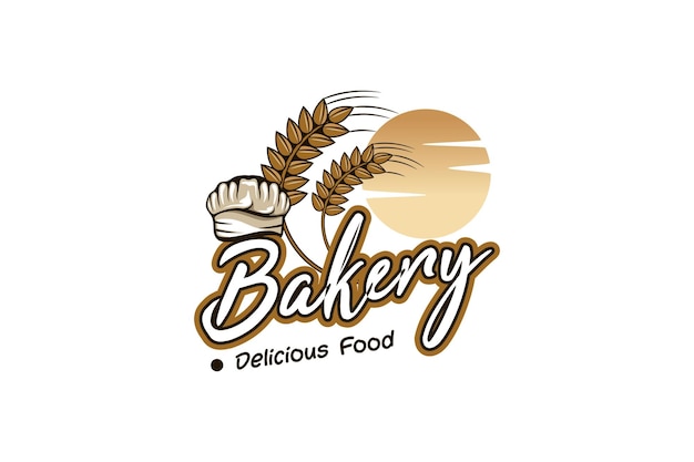 Bakery vintage logo design cake and bakery food logo vector illustration