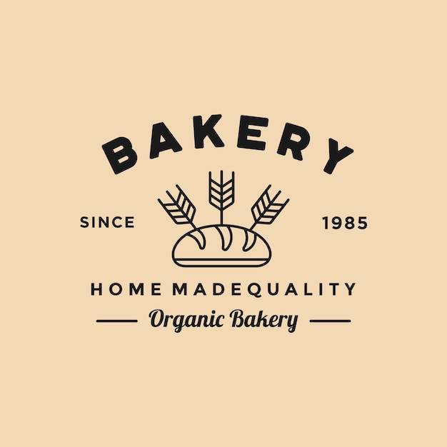 Bakery vintage logo design 