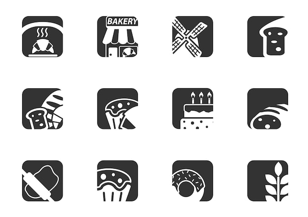 Bakeshop icon set